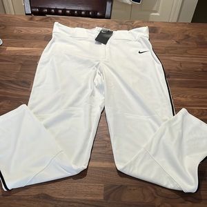 Men’s Nike white with black stripe baseball pants